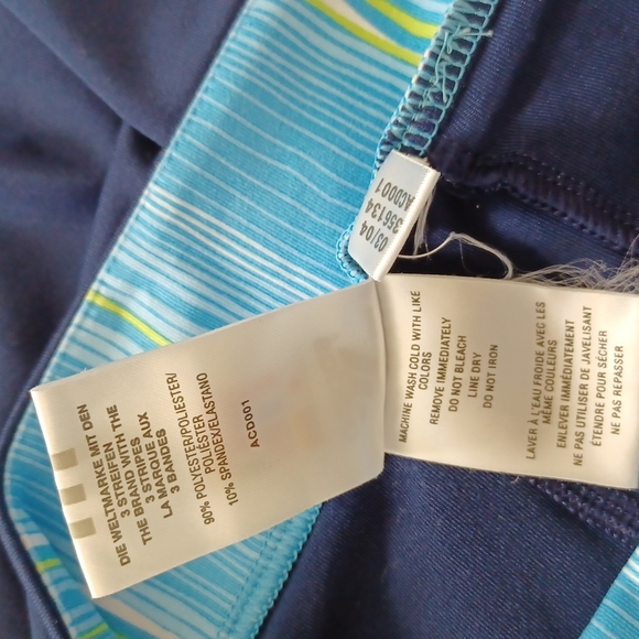 Adidas workout wide leg blue pants  size medium zipper pocket - Picture 7 of 13